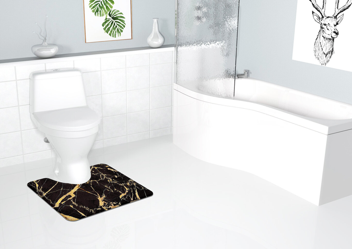 WC-matto Benedomo, 50 x 60 cm hinta ja tiedot | Kylpyhuoneen sisustus | hobbyhall.fi