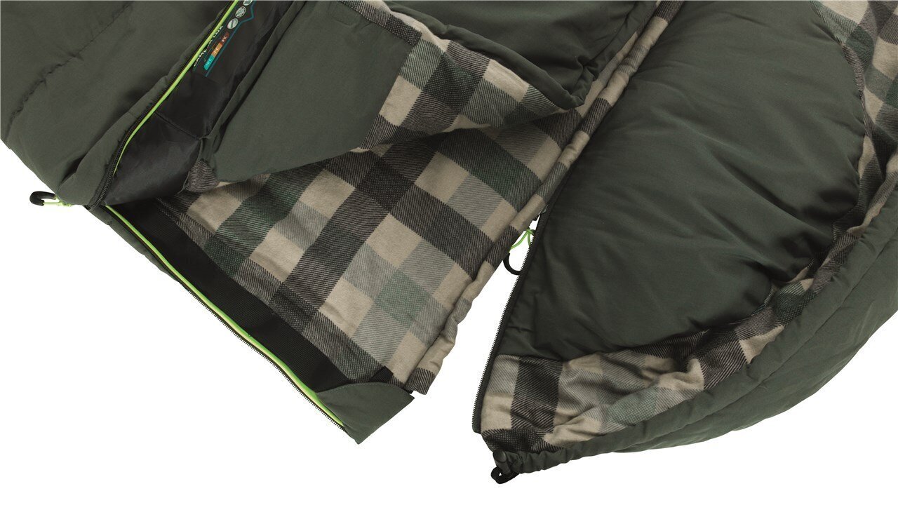 Makuupussi Outwell Camper Lux Double, kaksinkertainen, vihreä hinta ja tiedot | Makuupussit | hobbyhall.fi