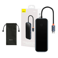 Baseus AcmeJoy, USB-C - USB-C PD & Data / 2xUSB3.0 / USB2.0 / HDMI / RJ45) tummanharmaa (WKJZ010013) hinta ja tiedot | Adapterit | hobbyhall.fi