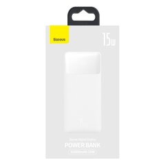 Baseus Bipow PPBD050002 10000mAh 15W valkoinen hinta ja tiedot | Varavirtalähteet | hobbyhall.fi