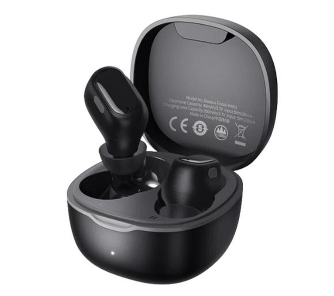 Baseus Encok TWS, Bluetooth 5.3 Wireless, Black (WM01) hinta ja tiedot | Kuulokkeet | hobbyhall.fi