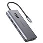 Choetech HUB-M26, USB-C - USB-C / USB-A / HDMI / VGA / AUX / SD / TF harmaa hinta ja tiedot | Adapterit | hobbyhall.fi