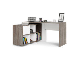 Kulmatyöpöytä Function Plus, valkoinen/ruskea hinta ja tiedot | Tietokonepöydät ja työpöydät | hobbyhall.fi