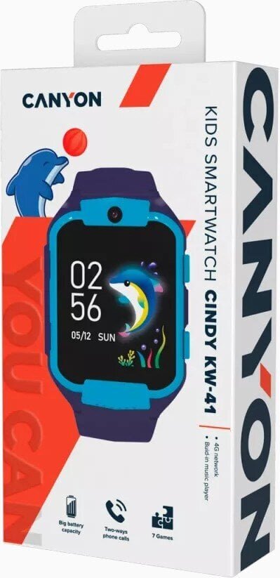 Canyon "Cindy" Kids Watch Blue CNE-KW41BL hinta ja tiedot | Älykellot | hobbyhall.fi