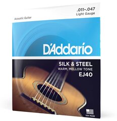 Kielet akustiselle kitaralle D'Addario EJ40 .011 hinta ja tiedot | D'Addario Ääni- ja videolaitteet | hobbyhall.fi