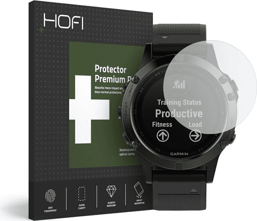 HOFI GLASS PRO+ - Garmin Fenix 5 / 6 / 6 PRO / 7 - Garmin Fenix 5 / 6 / 6 PRO / 7 hinta ja tiedot | Älykellojen ja aktiivisuusrannekkeiden lisätarvikkeet | hobbyhall.fi