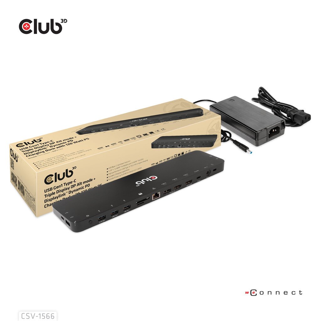 Club 3D CSV-1566 hinta ja tiedot | Kannettavien tietokoneiden lisätarvikkeet | hobbyhall.fi