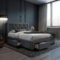 Glossy sänky 160 cm x 200 cm, harmaa hinta ja tiedot | Sängyt | hobbyhall.fi