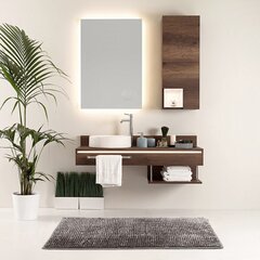 AmeliaHome Bati -kylpyhuoneen matto, ruskea 50x70 hinta ja tiedot | Kylpyhuoneen sisustus | hobbyhall.fi