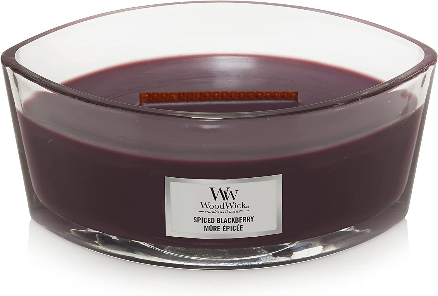 WoodWick Tuoksukynttilä Spiced Blackberry Ellipse , 453.6 g hinta ja tiedot | Kynttilät ja kynttilänjalat | hobbyhall.fi