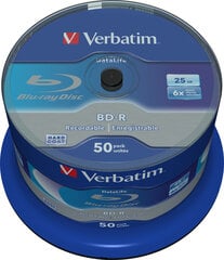 Verbatim BD-R 43838 hinta ja tiedot | Vinyylilevyt, CD-levyt, DVD-levyt | hobbyhall.fi