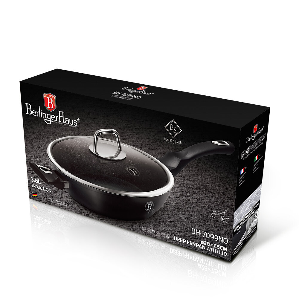 Berlinger Haus BH-7099 Black Silver Collection paistinpannu marmoripinnalla 28 cm hinta ja tiedot | Paistinpannut | hobbyhall.fi