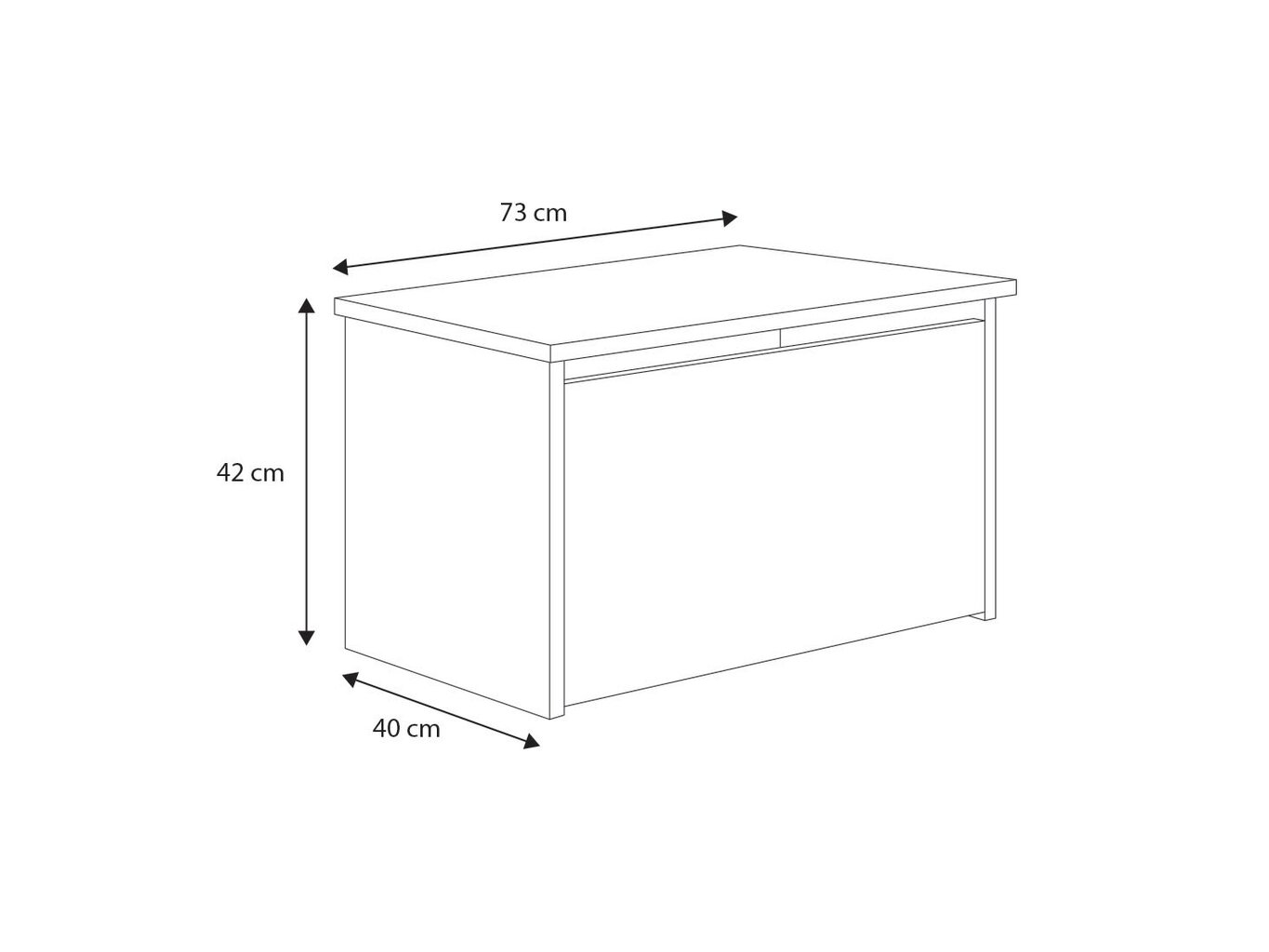 Lelulaatikko Daria, 73x40x42 cm hinta ja tiedot | Säilytyslaatikot ja -korit | hobbyhall.fi