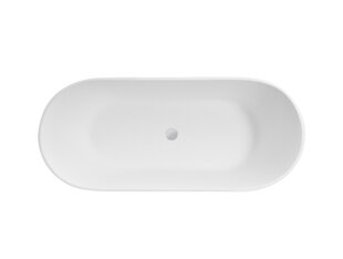Kylpyamme Besco Moya Black&White 160 , click-clack, kromi, puhdistettavissa ylhäältä hinta ja tiedot | Kylpyammeet | hobbyhall.fi