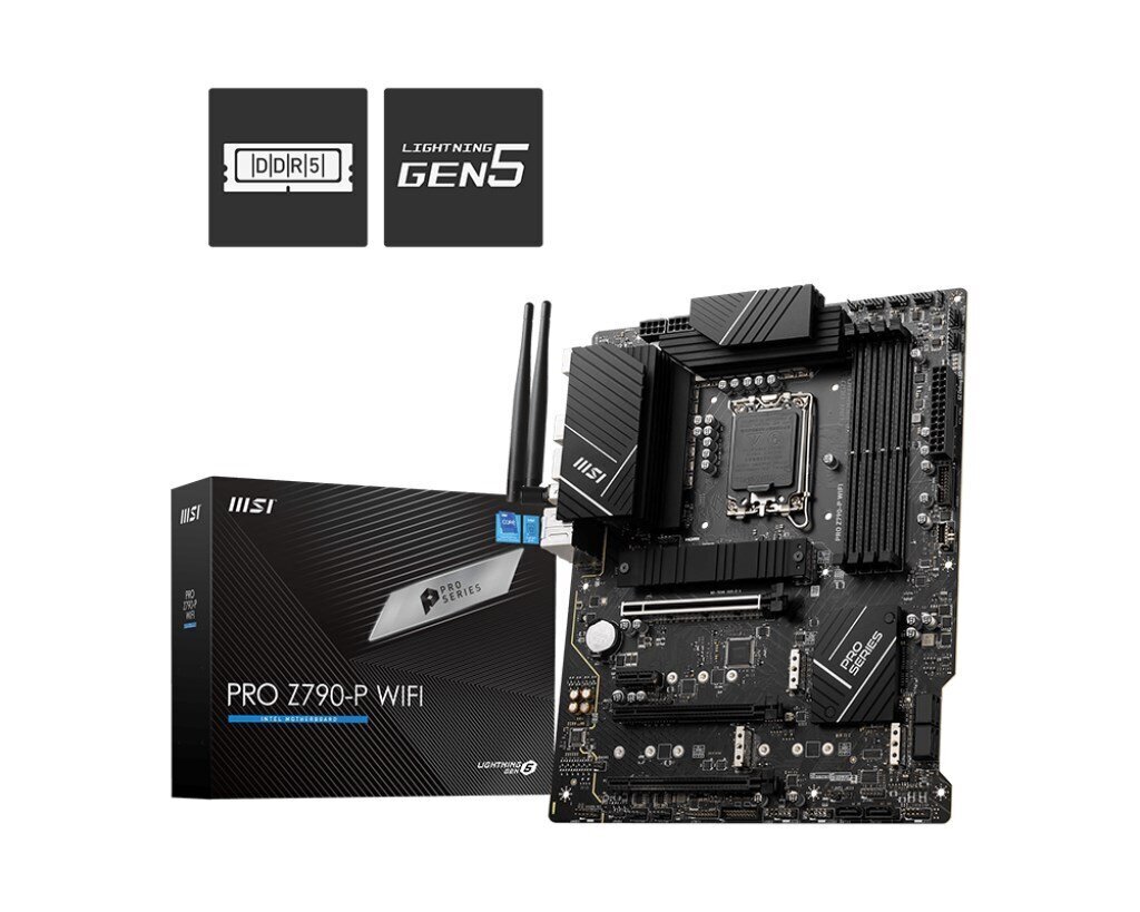 Emolevy MSI PRO Z790-P WIFI, ATX, LGA1700, DDR5 hinta ja tiedot | Emolevyt | hobbyhall.fi