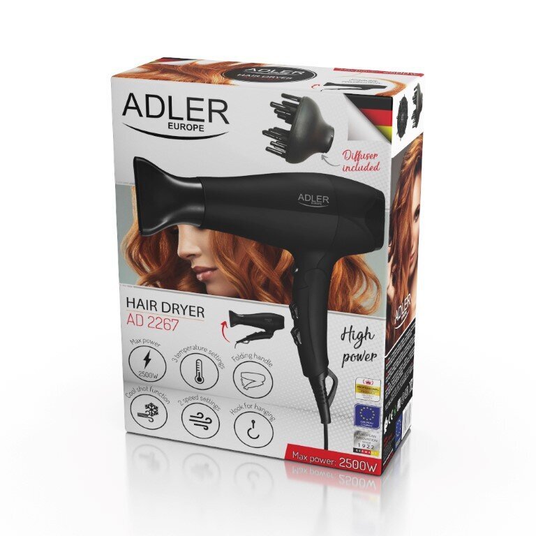 Adler AD-2267 hinta ja tiedot | Hiustenkuivaajat | hobbyhall.fi