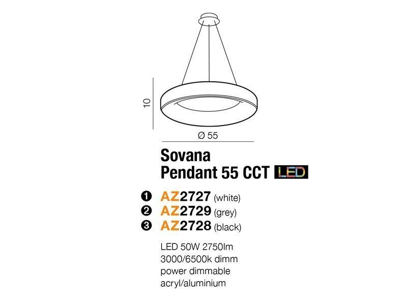 Riippuvalaisin AZzardo Sovana AZ2728 hinta ja tiedot | Riippuvalaisimet | hobbyhall.fi