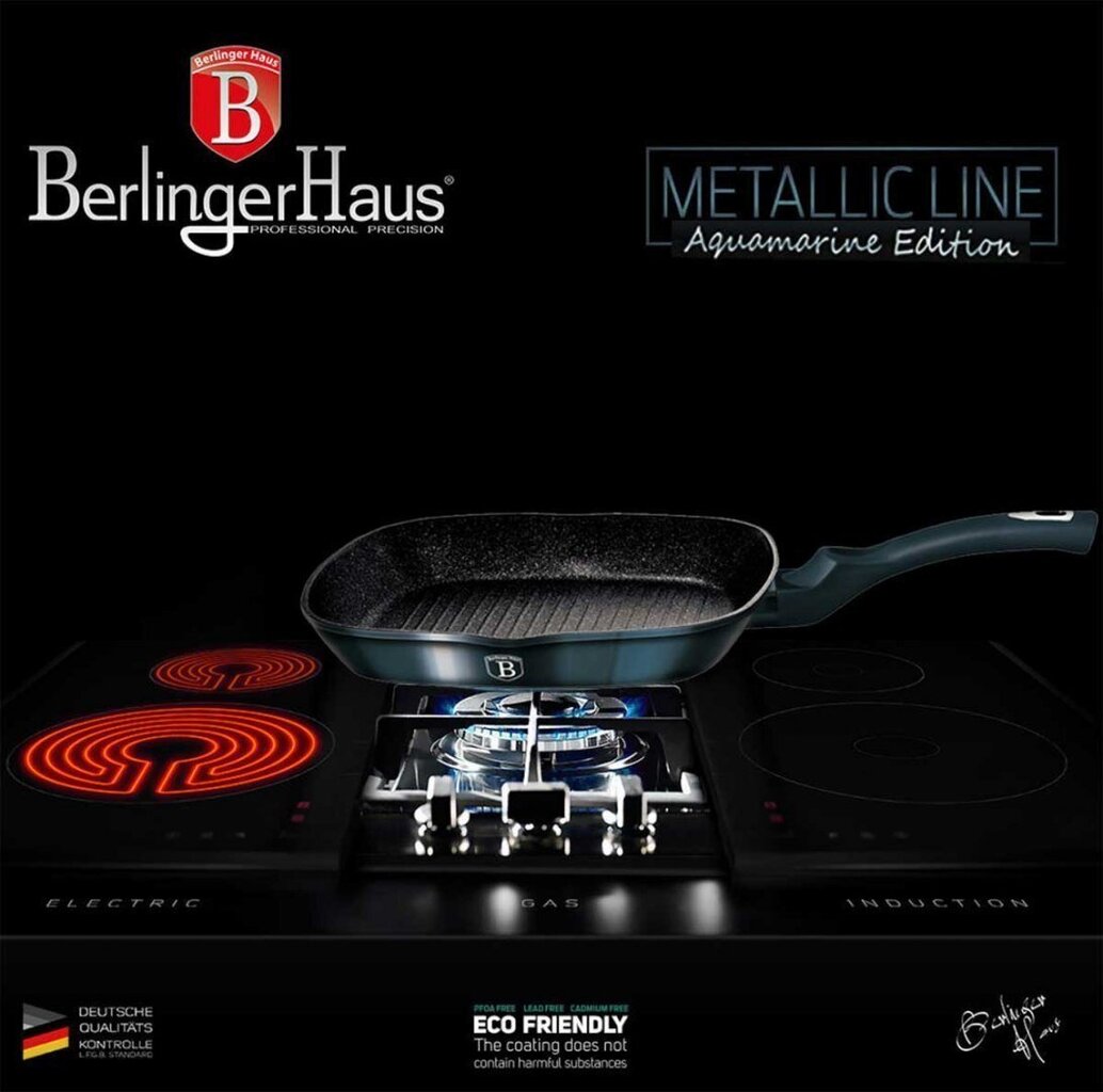 Berlinger Haus Graniittinen grillipannu 28 cm Aquamarine BH-1873 hinta ja tiedot | Paistinpannut | hobbyhall.fi