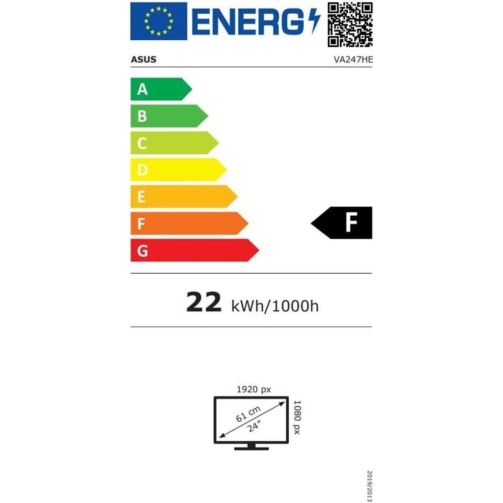 Näyttö Asus VA247HE 23,8" FHD LED hinta ja tiedot | Näytöt | hobbyhall.fi