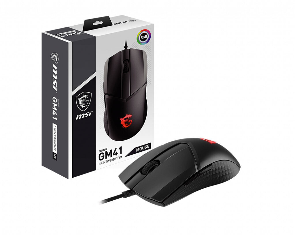 MSI Clutch GM41 V2, musta hinta ja tiedot | Hiiret | hobbyhall.fi