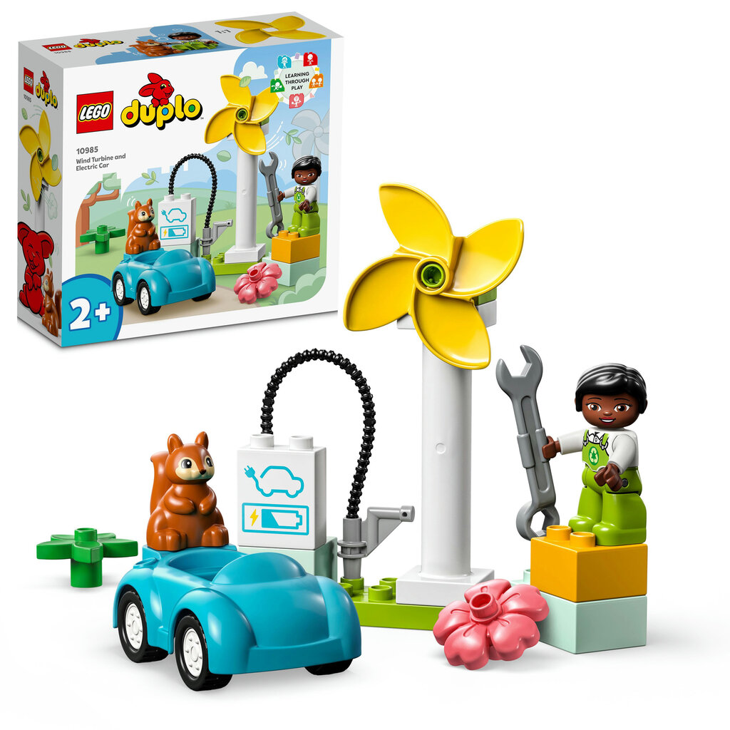 10985 LEGO® DUPLO Tuulivoimala ja sähköauto hinta ja tiedot | LEGOT ja rakennuslelut | hobbyhall.fi