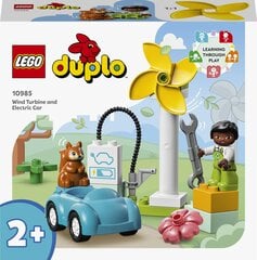 10985 LEGO® DUPLO Tuulivoimala ja sähköauto hinta ja tiedot | LEGOT ja rakennuslelut | hobbyhall.fi