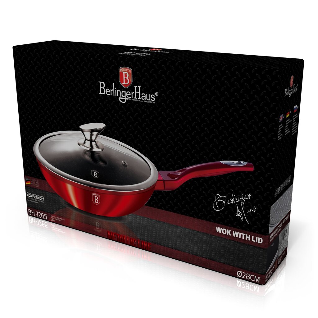 WOK Berlingerhaus Metallic Line, 28 cm hinta ja tiedot | Paistinpannut | hobbyhall.fi