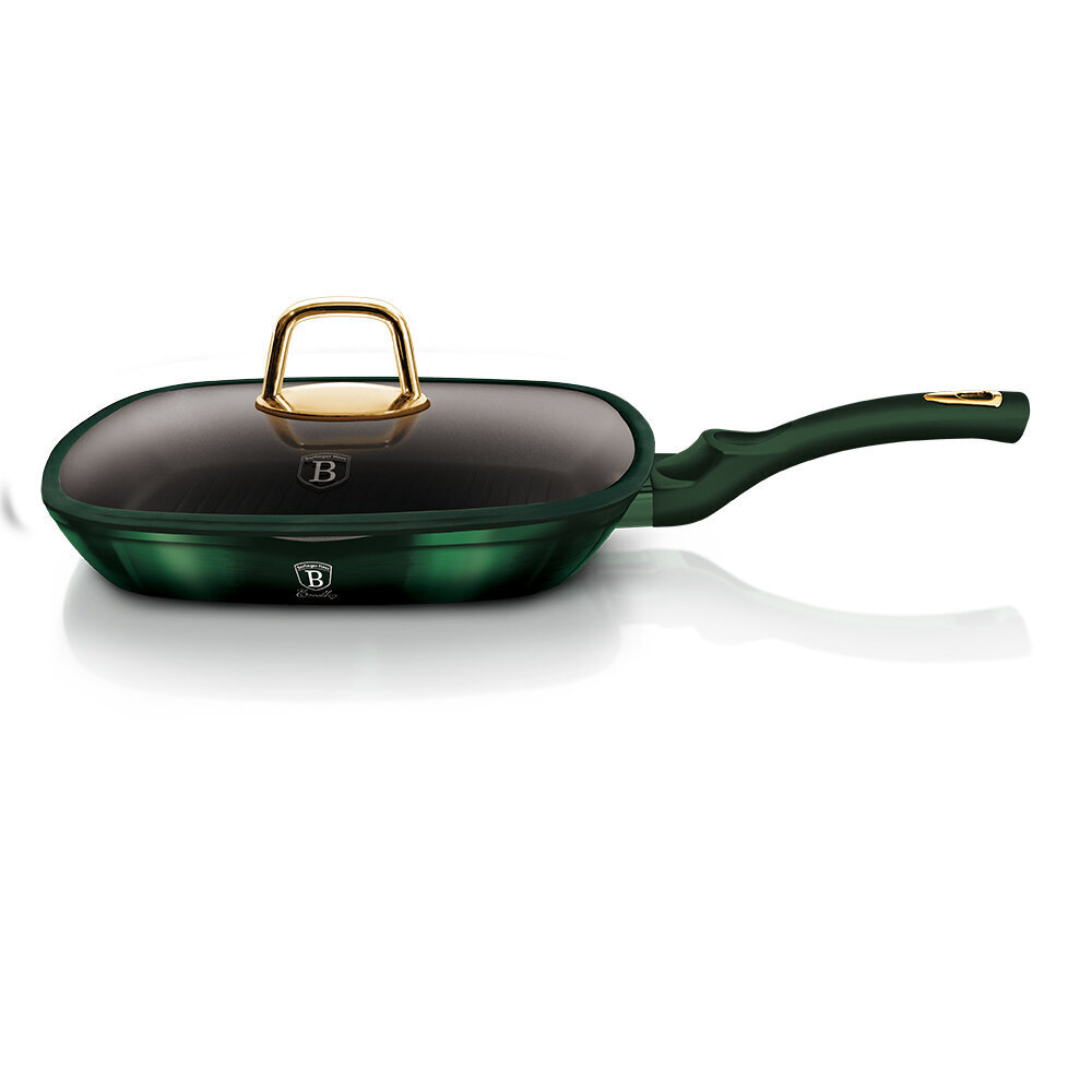 Berlinger Haus Grillipannu Metallic Line Emerald, 28 cm hinta ja tiedot | Paistinpannut | hobbyhall.fi