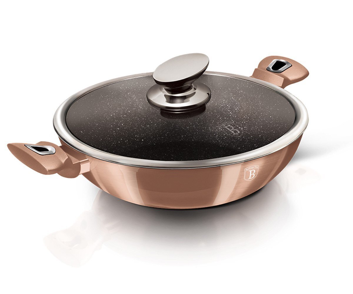 Berlinger Haus BH-7100 Graniitti WOK 30 cm Rose Gold hinta ja tiedot | Kattilat ja painekattilat | hobbyhall.fi