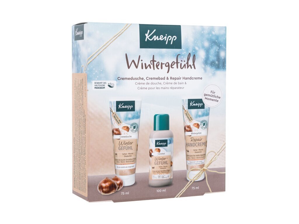 Kneipp Winter Feeling lahjasetti: kylpyvaahto, 100 ml + käsivoide, 75 ml + suihkugeeli, 75 ml hinta ja tiedot | Suihkusaippuat ja suihkugeelit | hobbyhall.fi