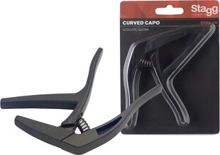 Stagg SCPX-CU BK Capo akustiselle kitaralle/sähkökitaralle hinta ja tiedot | Soittimien lisätarvikkeet | hobbyhall.fi