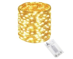 Jouluvalot Garlianda 100-micro Led, 10,2 m, keltaiset, IP 44 hinta ja tiedot | Jouluvalot | hobbyhall.fi