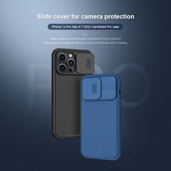 Nillkin CamShield PRO kova suojakotelo Apple iPhone 14 Pro Max puhelimelle, Musta hinta ja tiedot | Puhelimen kuoret ja kotelot | hobbyhall.fi