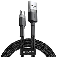 Baseus Cable USB / micro USB QC3.0 2.4A 1M mustaharmaa kaapeli (CAMKLF-BG1) hinta ja tiedot | Puhelinkaapelit | hobbyhall.fi