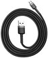 Baseus Cable USB / micro USB QC3.0 2.4A 1M mustaharmaa kaapeli (CAMKLF-BG1) hinta ja tiedot | Puhelinkaapelit | hobbyhall.fi