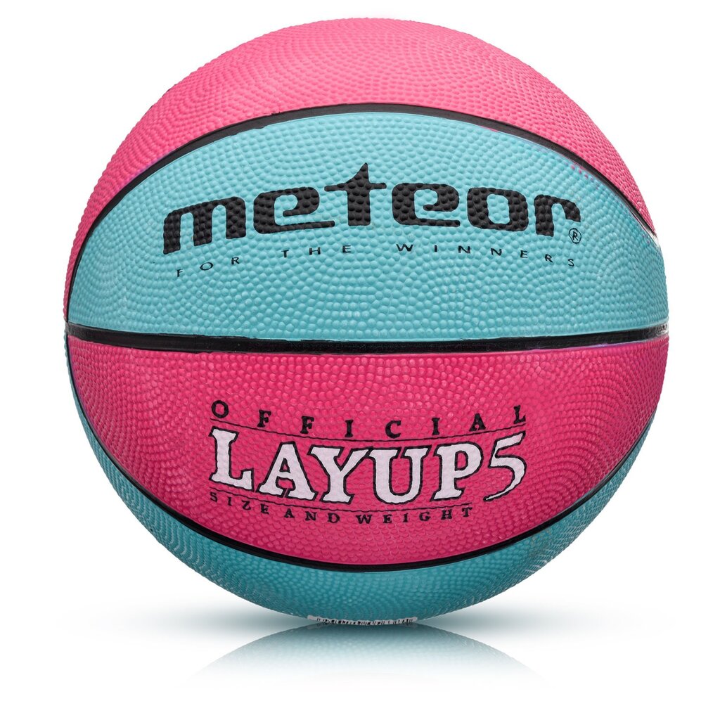 Koripallo Meteor Layup #5 vaaleanpunainen/sininen hinta ja tiedot | Koripallot | hobbyhall.fi