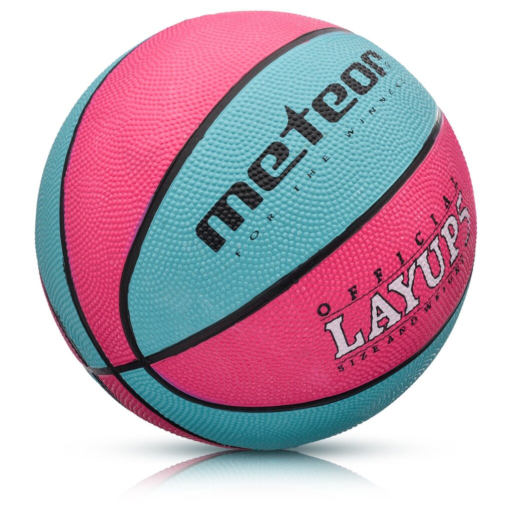 Koripallo Meteor Layup #5 vaaleanpunainen/sininen hinta ja tiedot | Koripallot | hobbyhall.fi