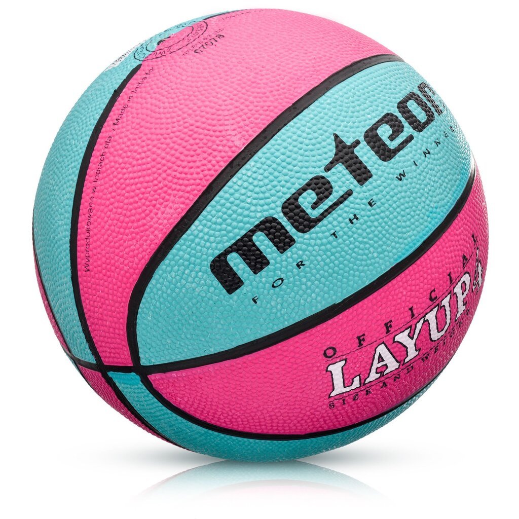 Meteor LAYUP #4 koripallo pinkki/sininen hinta ja tiedot | Koripallot | hobbyhall.fi