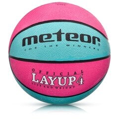 Meteor LAYUP #4 koripallo pinkki/sininen hinta ja tiedot | Koripallot | hobbyhall.fi