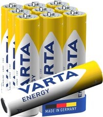 VARTA AAA Energy -alkaliparistot (10 kpl) hinta ja tiedot | Paristot | hobbyhall.fi