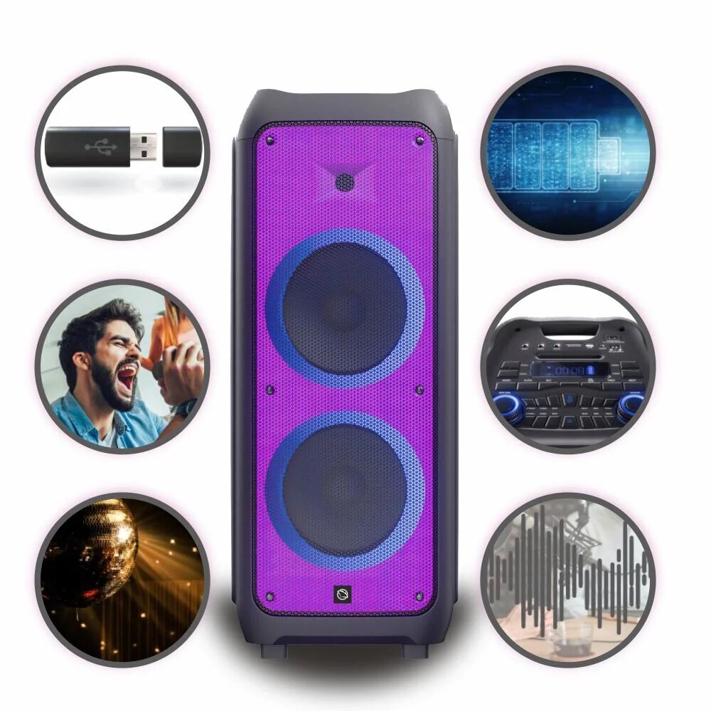 Manta Phantom 300W Karaoke Bluetooth SPK5450 hinta ja tiedot | Stereojärjestelmät | hobbyhall.fi
