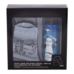 Star Wars Stormtrooper -setti miehille: hius- ja vartaloshampoo 250 ml + sukat hinta ja tiedot | Shampoot | hobbyhall.fi