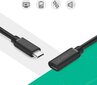 Jatkojohto USB Ugreen Type C 3.1 (naaras) - USB Type C 3.1 (uros) 0,5 m, musta (40574) hinta ja tiedot | Puhelinkaapelit | hobbyhall.fi