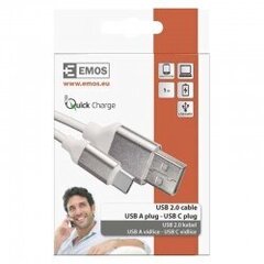EMOS USB 2.0 A/M - C/M 1 metriä hinta ja tiedot | Puhelinkaapelit | hobbyhall.fi