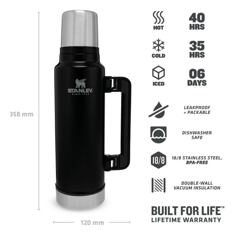 Stanley termospullo The Classic Legendary Bottle, 1400 ml hinta ja tiedot | Termoskannut ja termosmukit | hobbyhall.fi