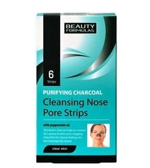 Nose Pores puhdistusliuska Beauty Formulas Skin Care, 6 kpl hinta ja tiedot | Kasvonaamiot ja silmänalusaamiot | hobbyhall.fi