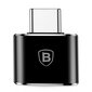 Baseus USB C-Type USB-sovitin 2.4A (musta) hinta ja tiedot | Puhelinkaapelit | hobbyhall.fi