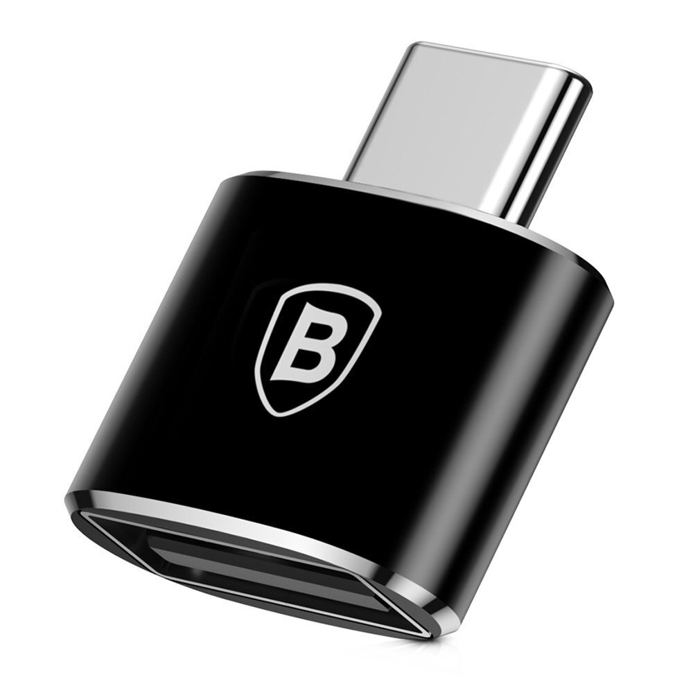 Baseus USB C-Type USB-sovitin 2.4A (musta) hinta ja tiedot | Puhelinkaapelit | hobbyhall.fi