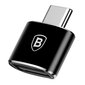 Baseus USB C-Type USB-sovitin 2.4A (musta) hinta ja tiedot | Puhelinkaapelit | hobbyhall.fi