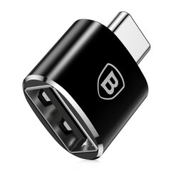 Baseus USB C-Type USB-sovitin 2.4A (musta) hinta ja tiedot | Adapterit | hobbyhall.fi